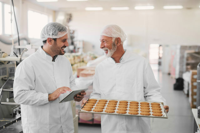 Commercial bakery workers