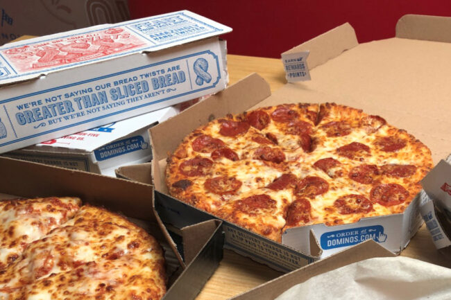 Domino's pizza boxes