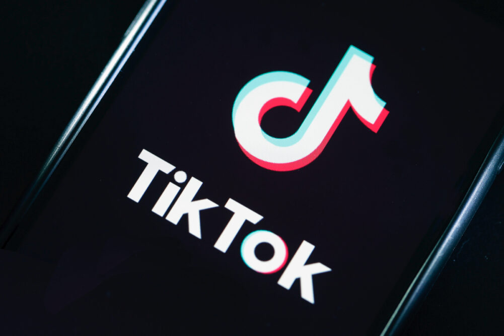 TikTok logo on phone