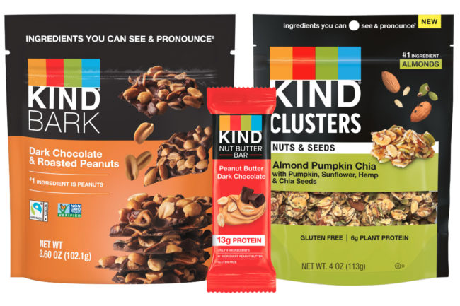 New Kind bark, refrigerated bars and snack mixes