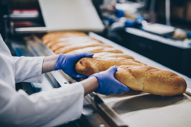 Bread manufacturing line