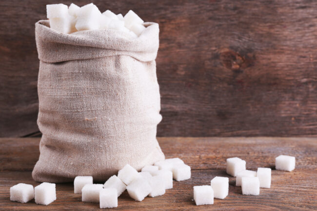 Bag of sugar cubes