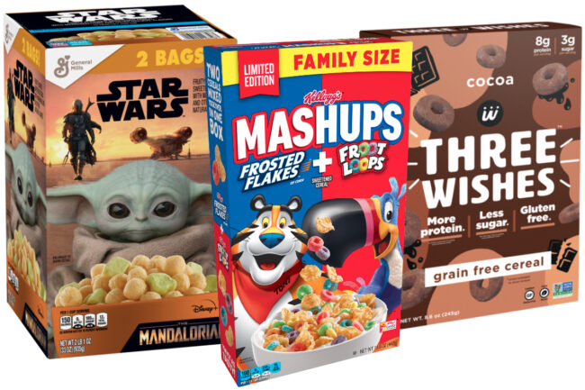 New cereals from General Mills, Kellogg, Three Wishes