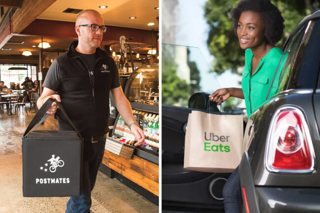 Postmates and Uber Eats combination