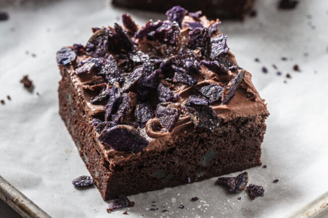 Purple potato brownie