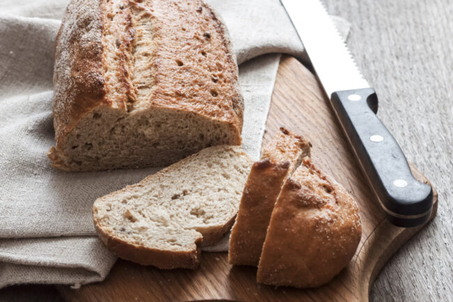 Whole wheat bread loaf