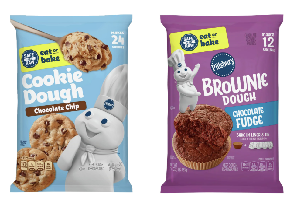 Pillsbury eat or bake cookie dough and brownie dough