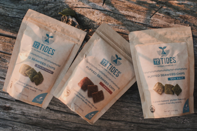 12 Tides Seaweed Co.'s puffed seaweed snacks