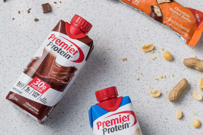 Premier Protein bars and powder