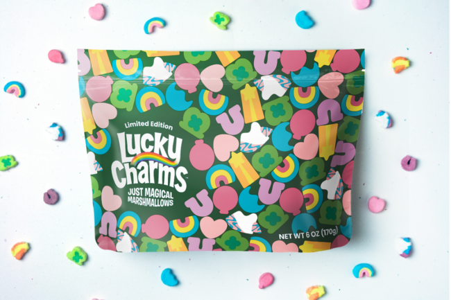 Lucky Charms marshamallow pouch