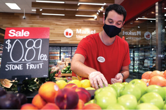 Target produce section