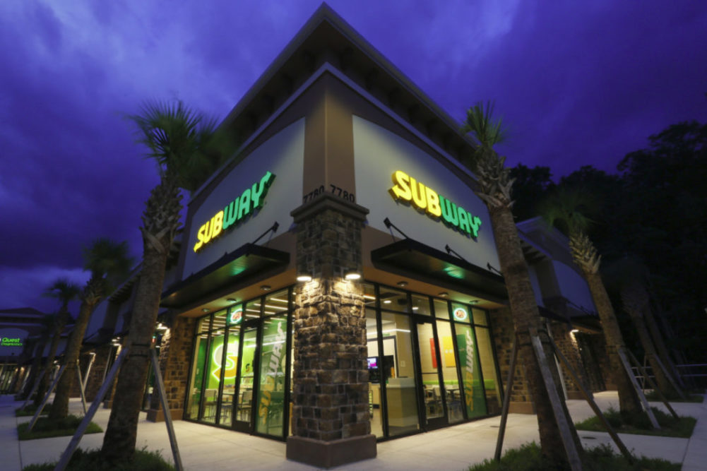 Subway restaurant exterior