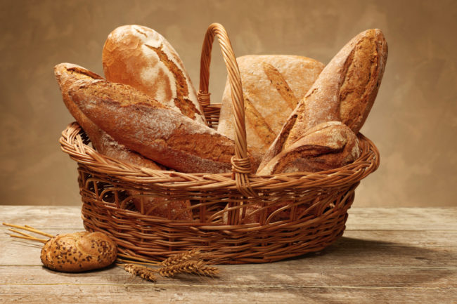 Basket of various types of bread