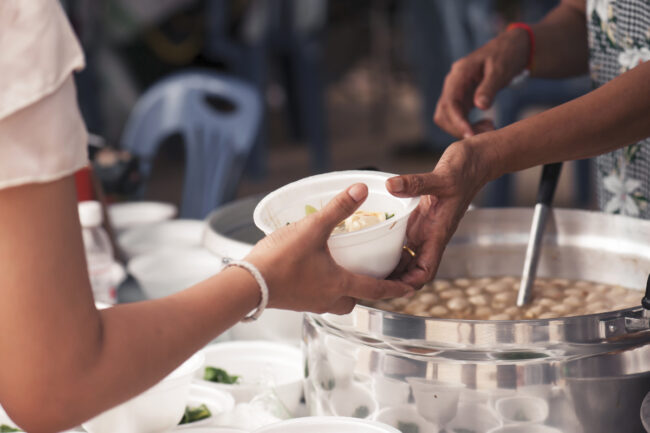 Feeding the hungry