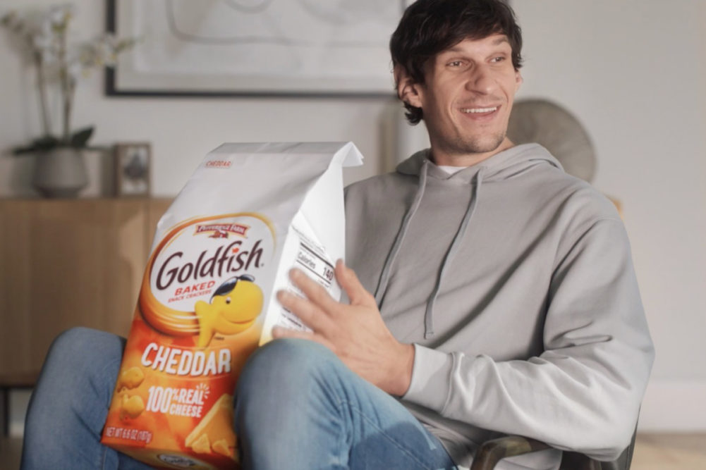 Boban Marjanovic and Goldfish crackers