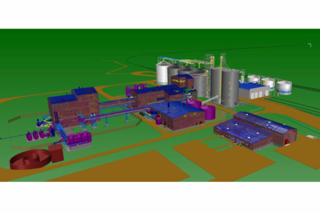 Cargill canola plant in Regina, Sask, rendering