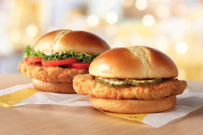 McDonald's chicken sandwiches