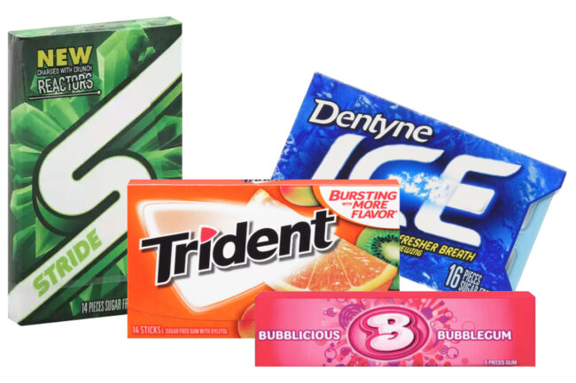 Mondelez Bubblicious, Dentyne, Stride and Trident gum