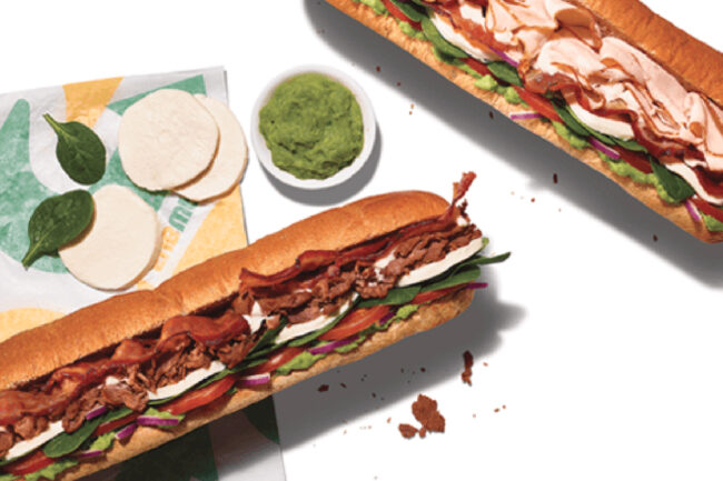 Subway Turkey Cali Fresh and Steak Cali Fresh subs