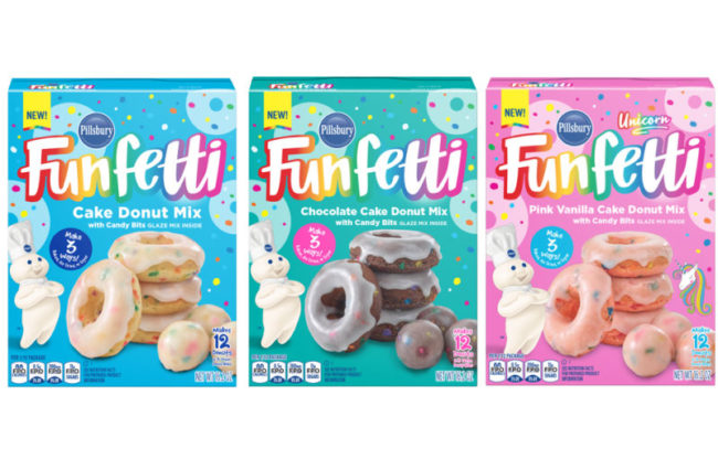 Pillsbury Funfetti cake donut mixes