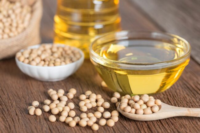 Soybeans and soybean oil.