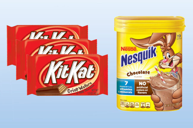 KitKat bars and Nesquik