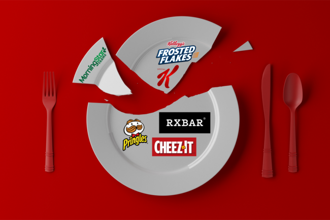 Kellogg Co. logos, broken plate