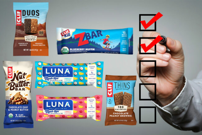 Clif and Luna bars