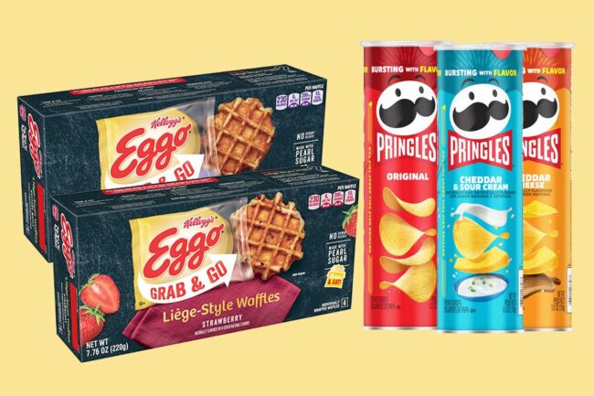 Eggo waffles and Pringles chips