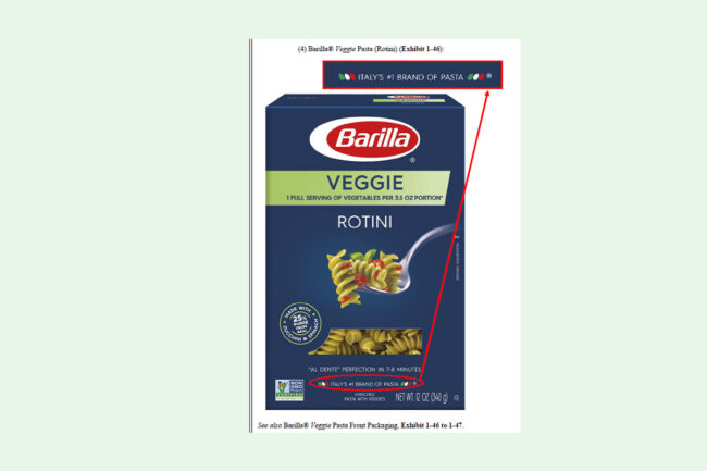 Barilla pasta box