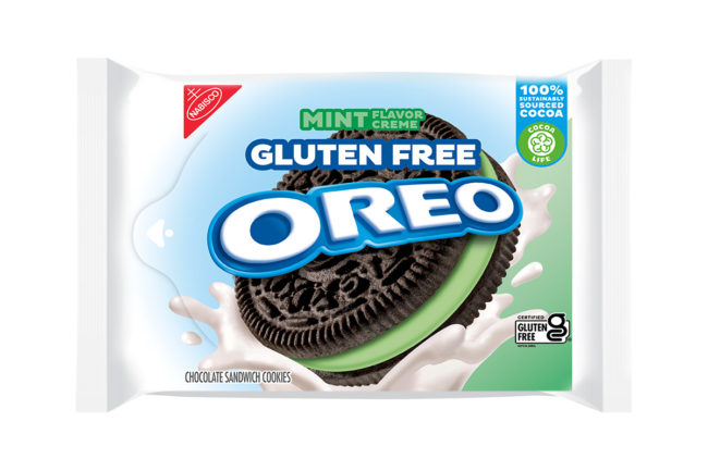 Gluten-free mint chocolate Oreo