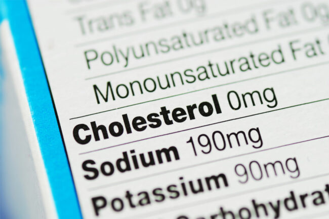 Nutrition label sodium amount