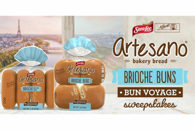 Sara Lee Artesano Brioche Buns sweepstakes