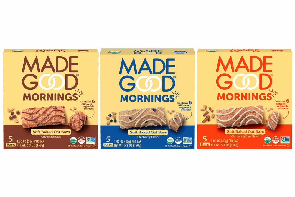 MadeGood Mornings Soft Baked Oat Bars