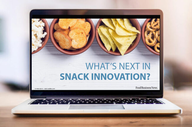 Snack webinar on a laptop