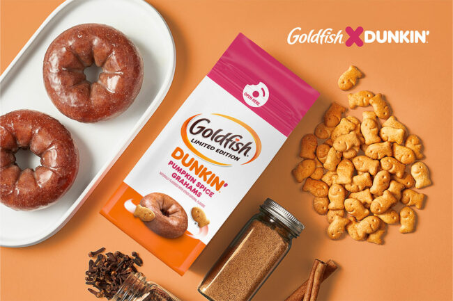 New Goldfish pumpkin spice crackers. 