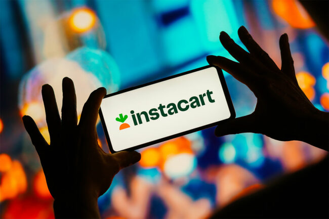 Instacart Logo on phone.