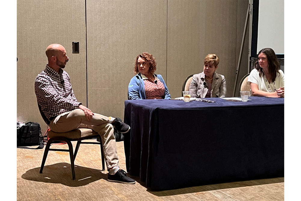 Justus Larson, United States Bakery; Karen Reed, Kwik Lok Corp.; Rasma Zvaners, American Bakers Association; and Charlotte Atchley, Sosland Publishing Co.