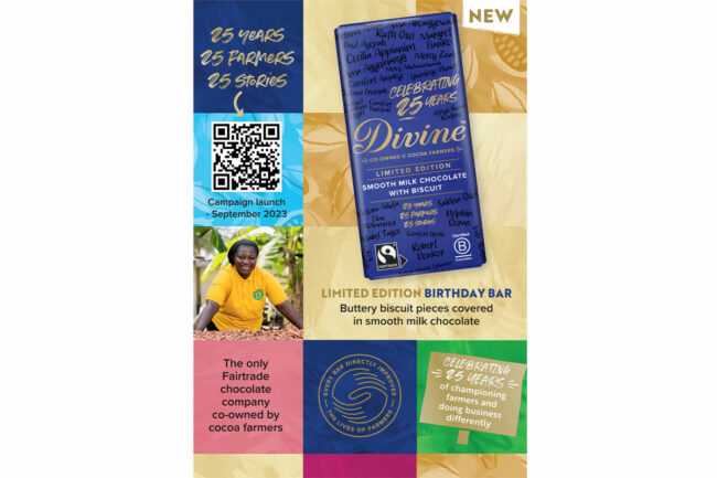 Divine Chocolate 25th anniversary sheet. 