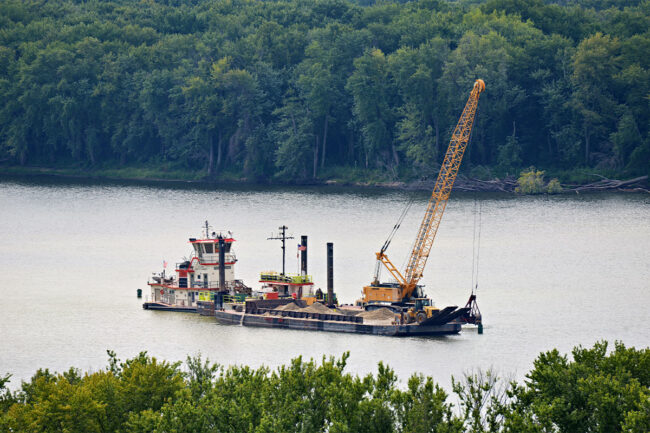 Mississippi River dredging. 