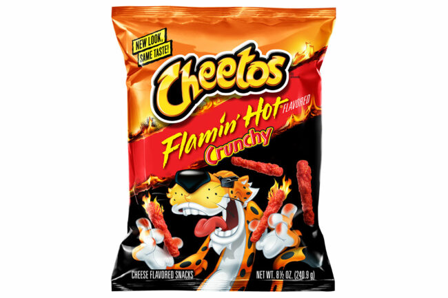 Flamin' Hot rebranded bag design. 