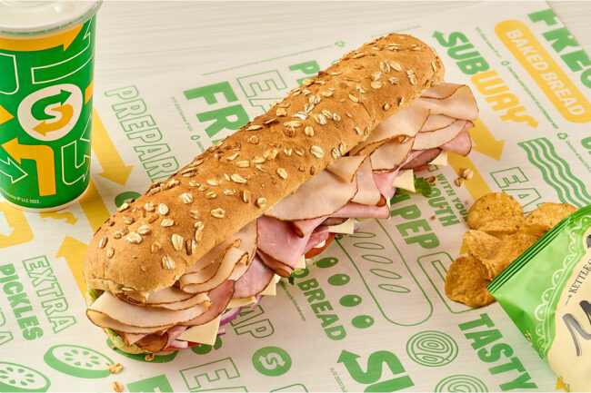 Subway honey oat bread. 