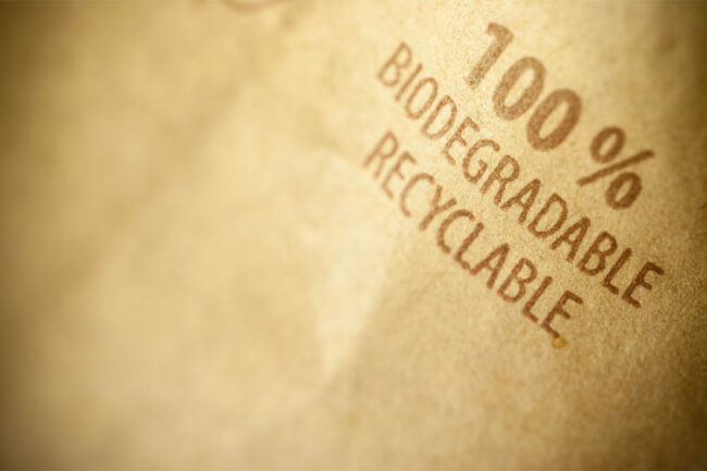 Biodegradeable material. 