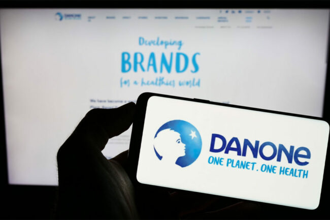 Danone logo.