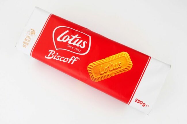 Package of Lotus Biscoff. 