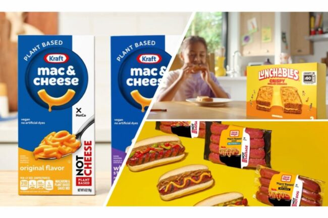 Assortment of Kraft Heinz products, including Kraft Mac n Cheese. 