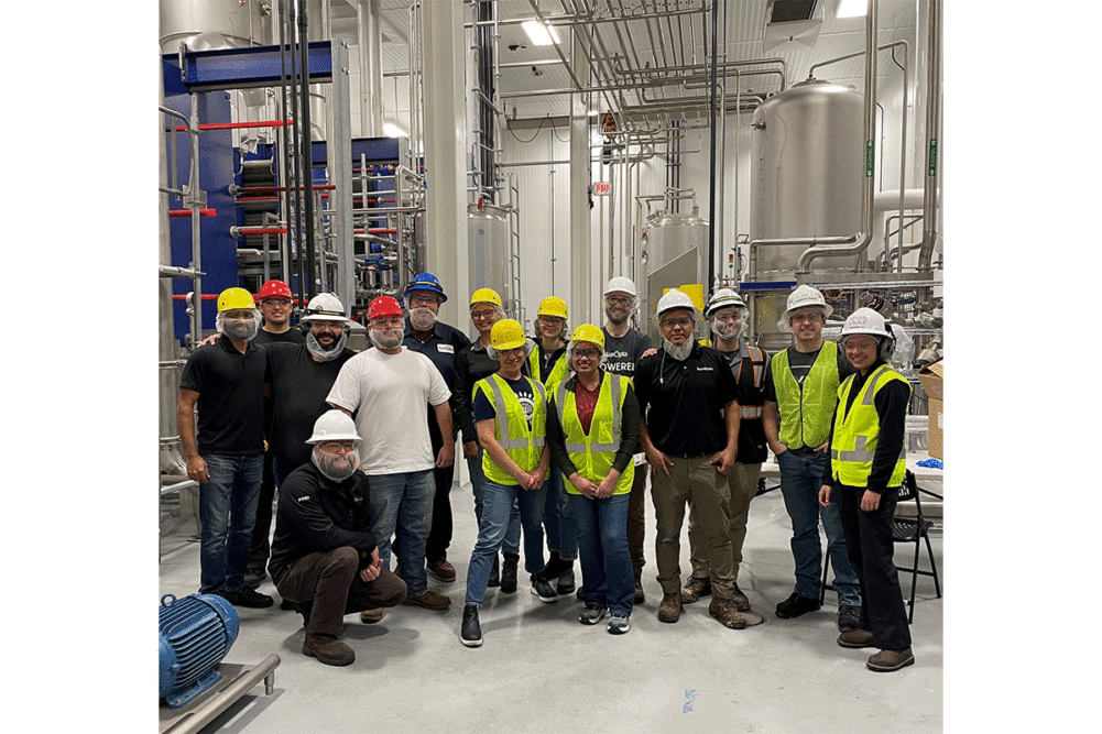 Production and R&D team members at SunOpta facility in Modesto, Calif.
