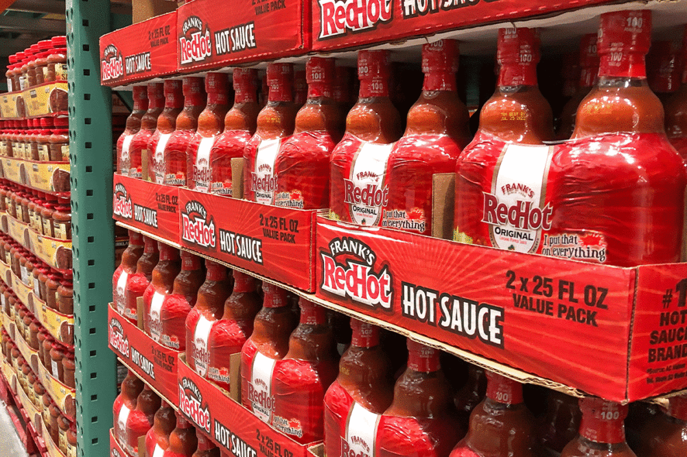 Frank's Red-Hot Sauce at Costco. 
