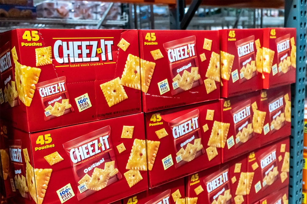 Cheez-It crackers at Costco. 