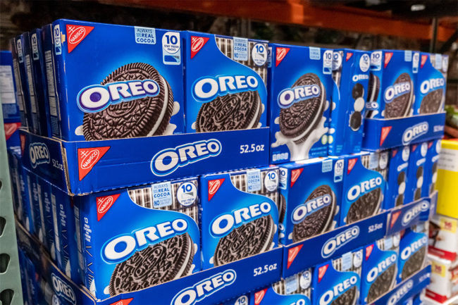 Boxes of Oreos at Costco.